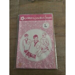 VINTAGE PATTERNS PACIFICA 8000 ~ MENS POLO STYLE SHIRTS Size Large
